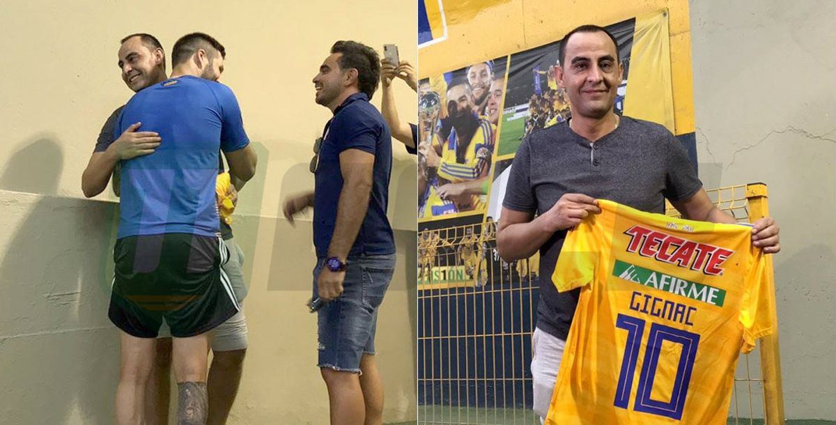 Gignac regaló su camiseta del triplete a Walter Gaitán ...