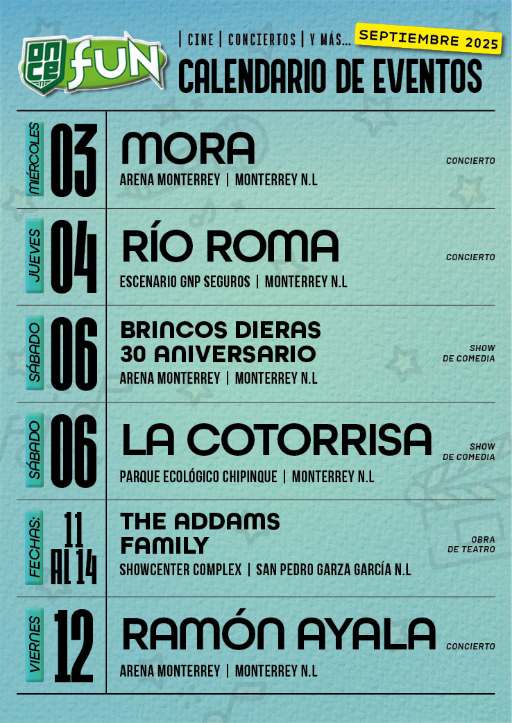 Agenda de eventos ONCE