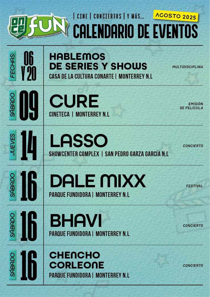 Agenda de eventos ONCE
